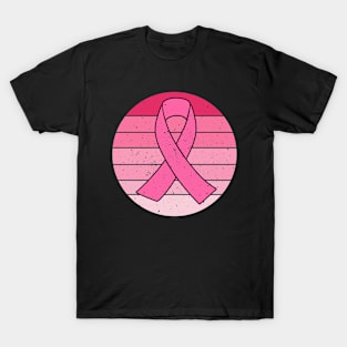 Vintage Pink Ribbon Breast Cancer Awareness Retro T-Shirt